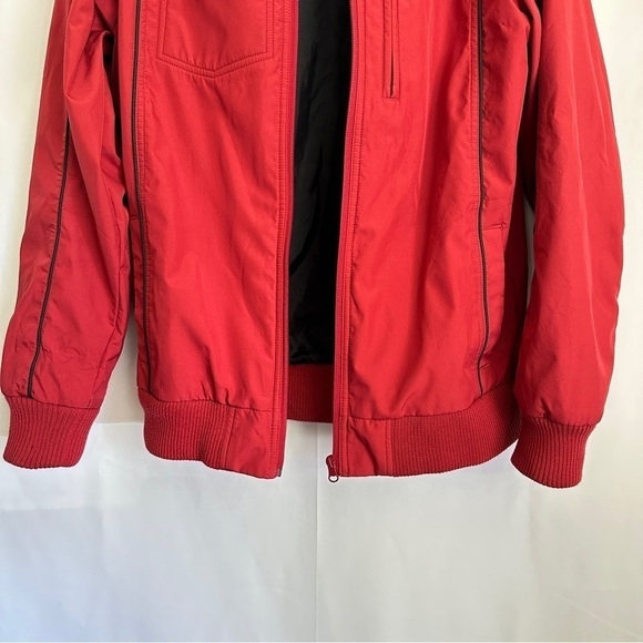 Baubax Men’s Water Resistant Bomber Travel Jacket in Red With A Hood sz M - Picture 7 of 16